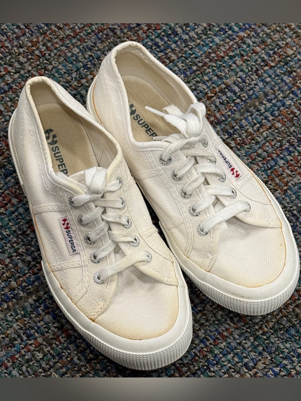 Superga Women's Off-White Canvas Low-Top Sneakers